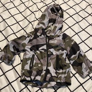 Little Bipsy camo zip up wind breaker 0-3 months
